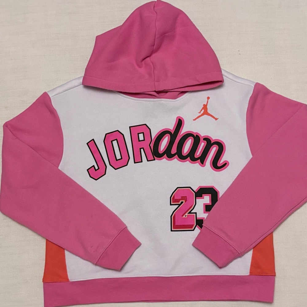 Jordan XL Girl's Pink Pack Boxy Hoodie